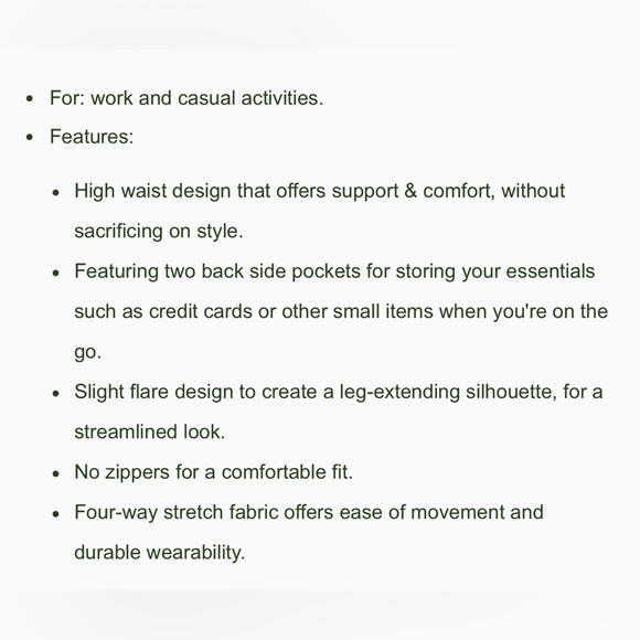 Halara Flex™ High Waisted Back Pocket Work Pants Medium Reg - Picture 12 of 12